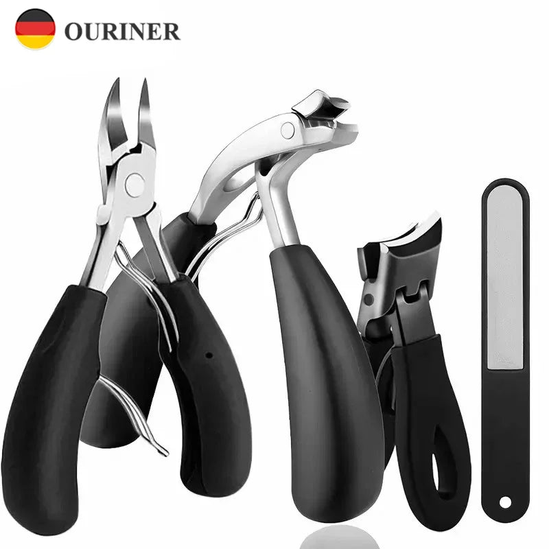 Professional Grade Concave Stainless Steel Nail Clippers for Thick Nails and Ingrown Toenails Sharp Curved Blade for Easy Trimmi