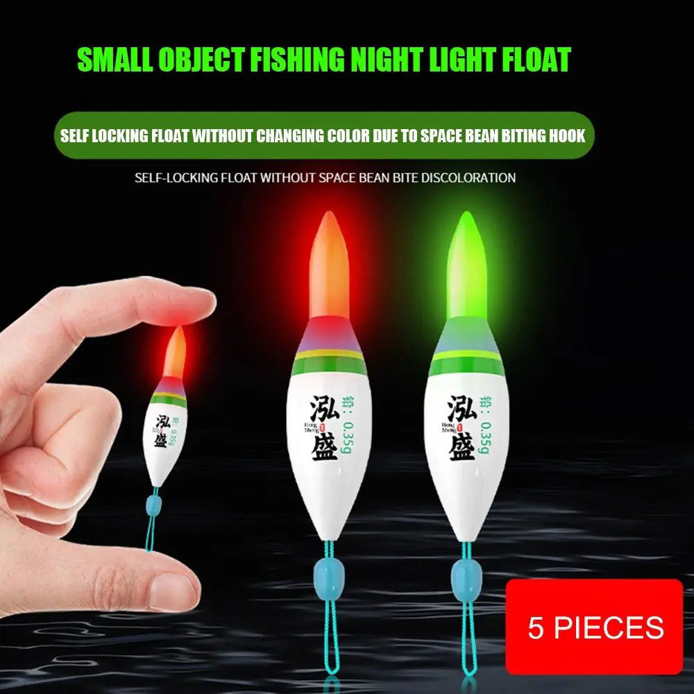 LED Electronic Fishing Float - Green Light Indicator 311 Battery Slip Drift Tube Rock Fishing