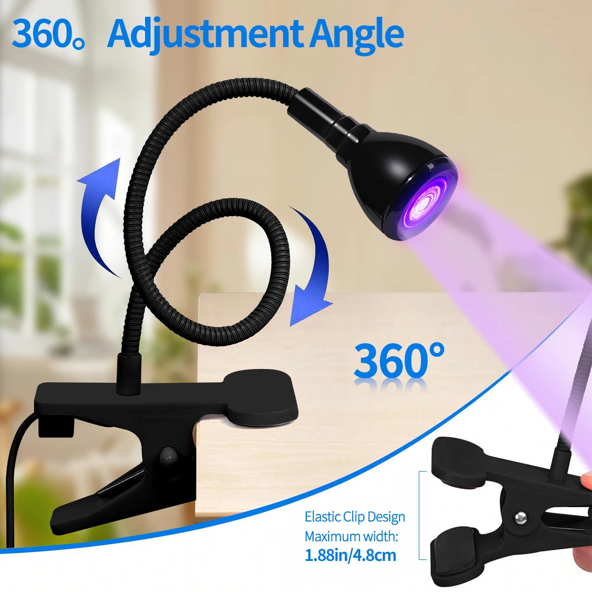 LINMANDA UV Nail Polish Curing Lamps Gel UV Gooseneck Nail Lamp Professional Nail Dryer for Gel Polish Curing Nail Tips Art Tool