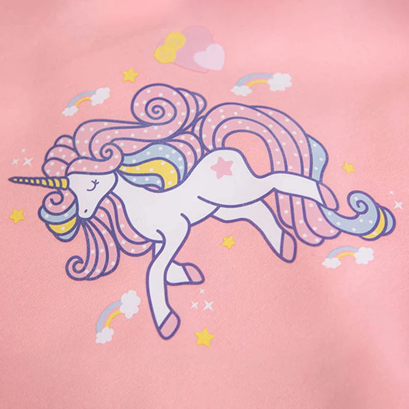 2023 Girls Cartoon Unicorn Jackets For 3-12 Years Teens Clothes For Teenage Girls Sports Outerwear Coat Spring Baseball Jacket
