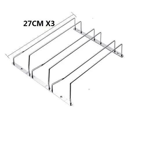 Iron Wall Mount Wine Glass Holder - Hanging Goblet Stemware Storage Organizer Rack