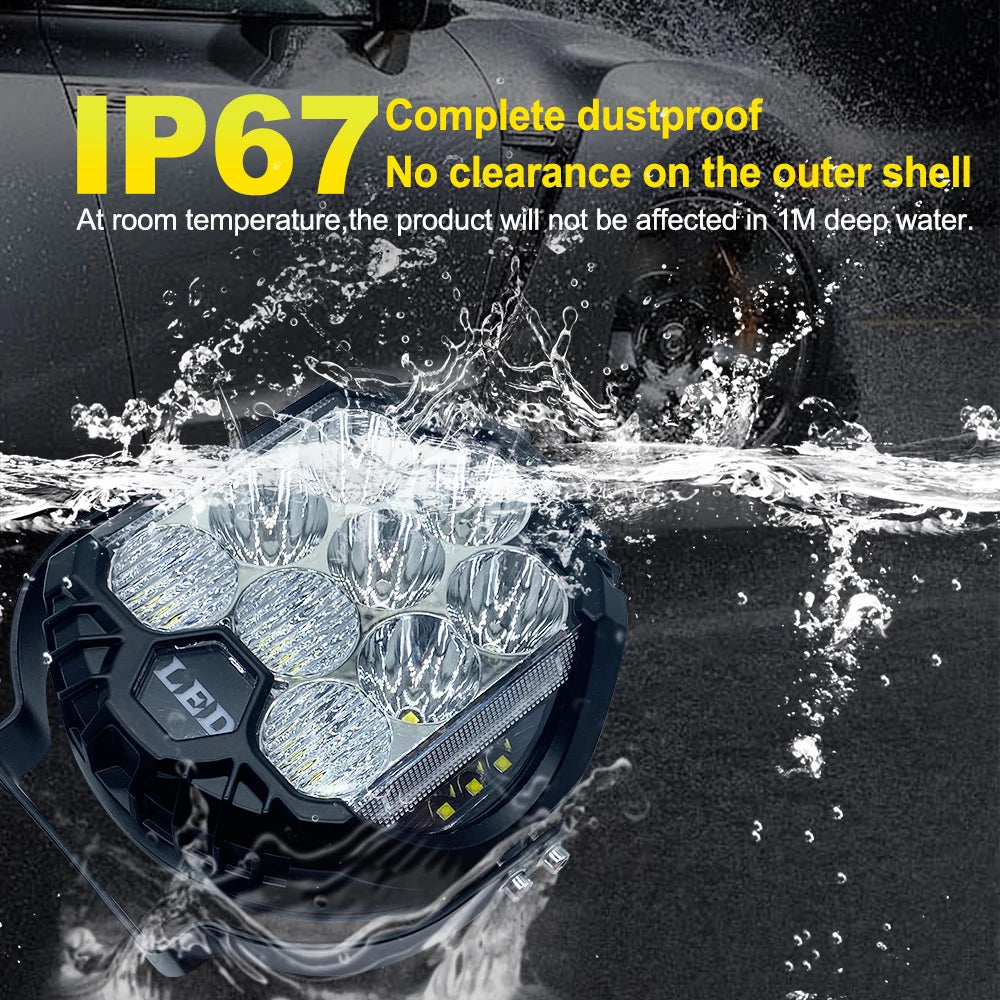 3'' 5'' 7'' Automobile LED Sport Work Lamps for Lada Offroad 4X4 vehicle Auxiliary Lights led 7 INCH Combo Driving Lamp Headlamp