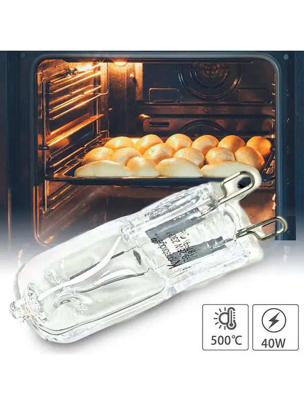 G9 40W Halogen Microwave Bulb - Oven Light High Temperature Resistant 2600K 350LM