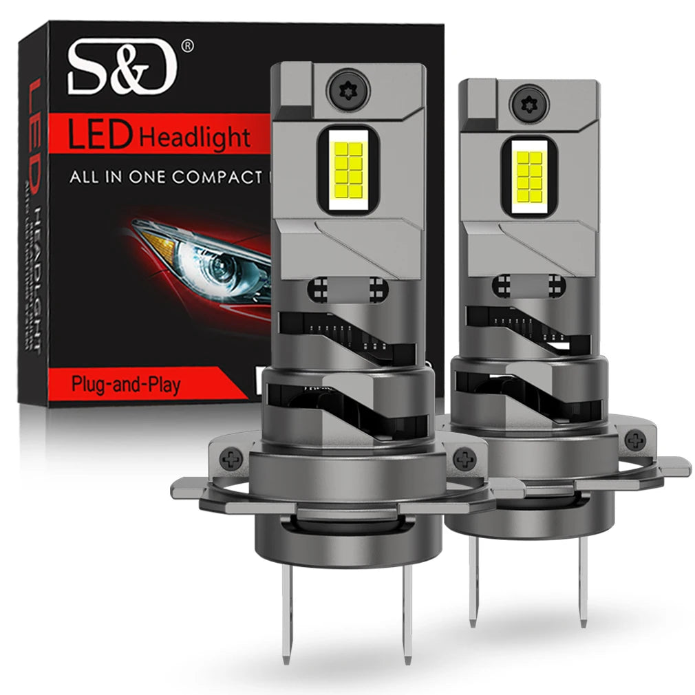 30000LM H7 LED Bulb Headlight Double Copper Tube 300W CSP for Car Headlamp Auto Diode Lamps Canbus H7 Led Turbo 6000K 12V