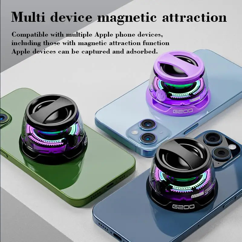 Magnetic Mini Smart light Audio Bluetooth Speaker, G200 5W  Speakers Wireless with Bluetooth 5.3, RGB Light, Game Mode, 7H Playt
