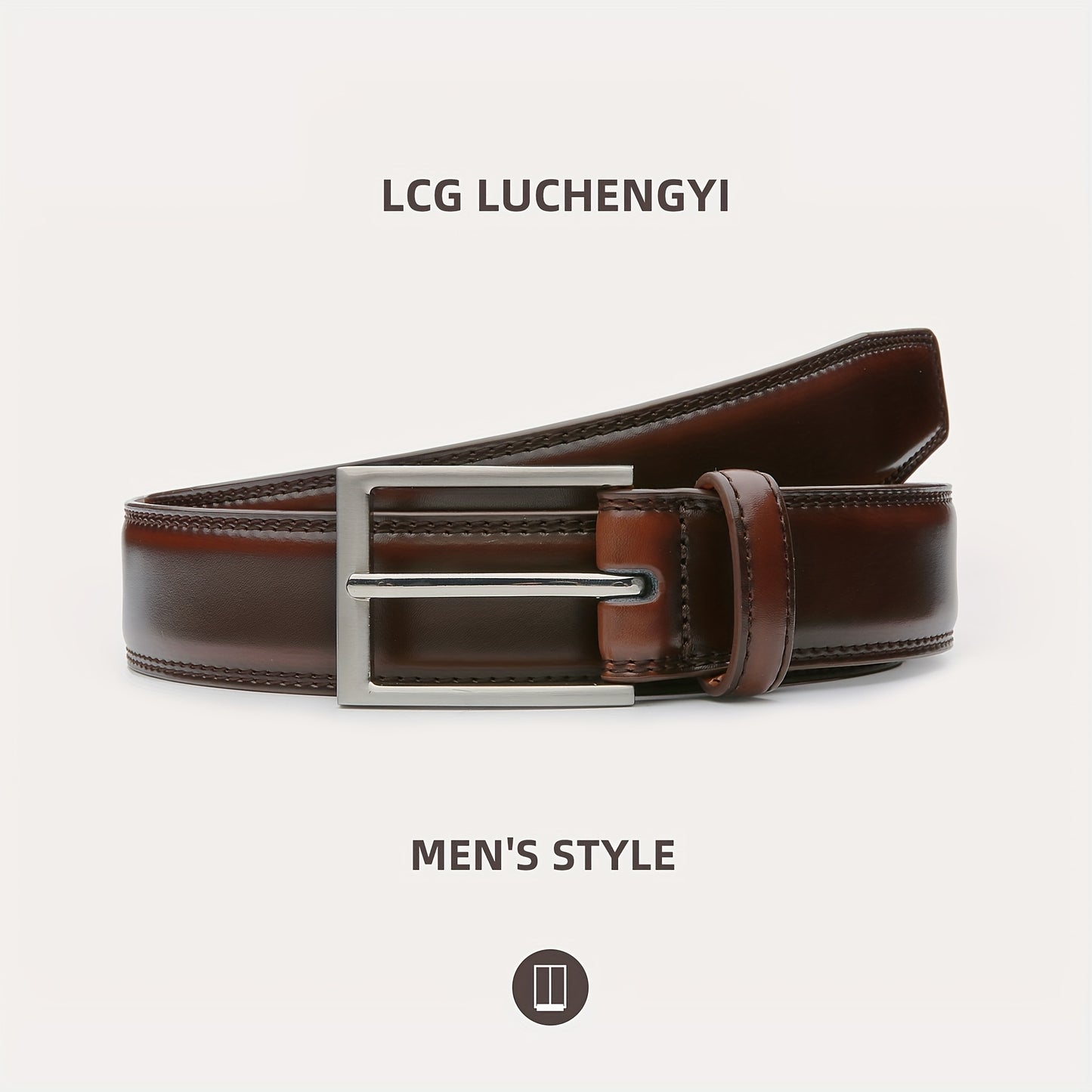 Men's Leather Belt, Fashion & Classic Casual Belt with Single Prong Buckle for Jeans, Pants, Work And Business, Gift for Dad & Husband