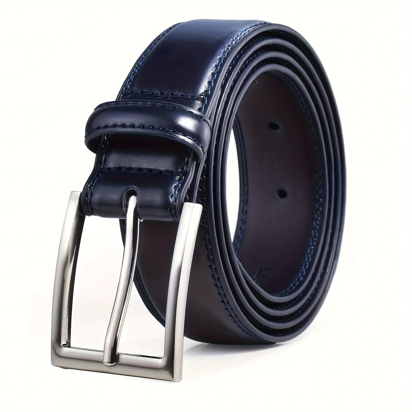 Men's Leather Belt, Fashion & Classic Casual Belt with Single Prong Buckle for Jeans, Pants, Work And Business, Gift for Dad & Husband