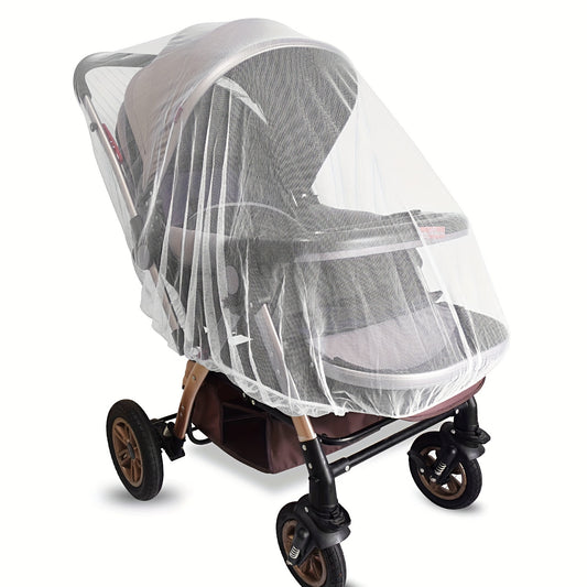 Mosquito Net for Stroller - Durable Baby Stroller Mosquito Net - Perfect Bug Net for Strollers, Bassinets, Cradles, Playards, Pack N Plays and Portable Mini Crib (White)