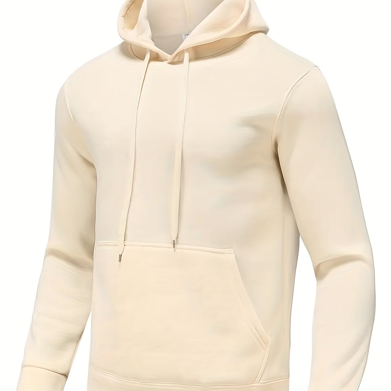 Men's Solid Color Hoodies, Casual Loose Fit Drawstring Hooded Sweatshirt With Pocket Best Sellers
