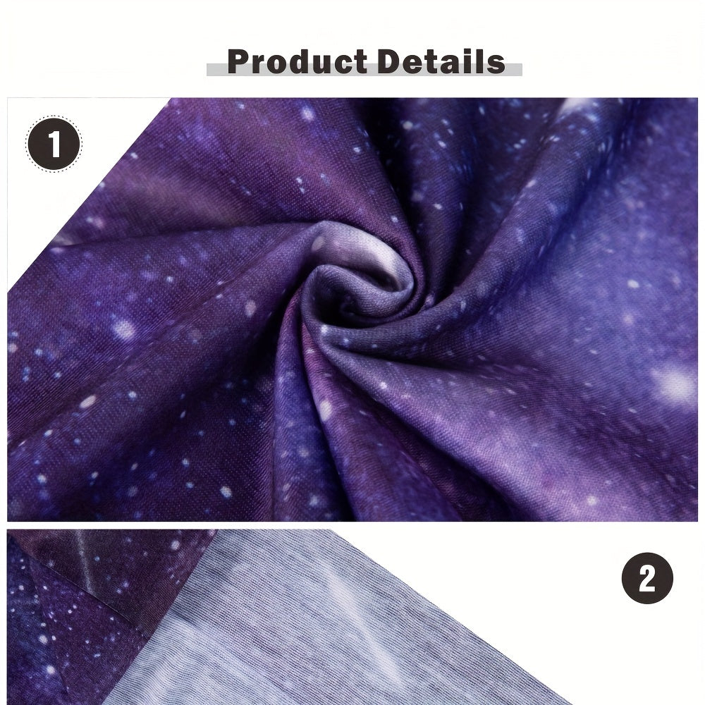 QUALICOS Seamless Sports Scarf - Versatile Neck Gaiter, Headband & Wristband with Vibrant for galaxy & Starry Night Patterns, Unisex All-Season Outdoor Gear for Hiking, Cycling & Fitness, Hiking Accessory, Stylish Headgear, D