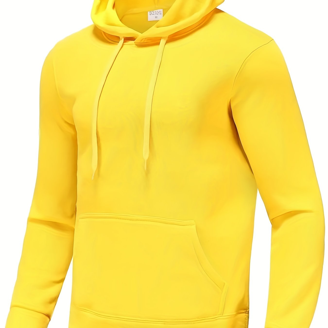 Men's Solid Color Hoodies, Casual Loose Fit Drawstring Hooded Sweatshirt With Pocket Best Sellers