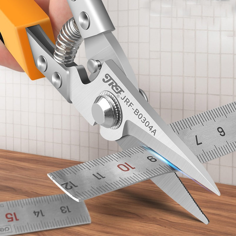 Professional Industrial Shears, JRF Stainless Steel Scissors, Tin Snips For Metal Sheet & PVC Pipe Cutting